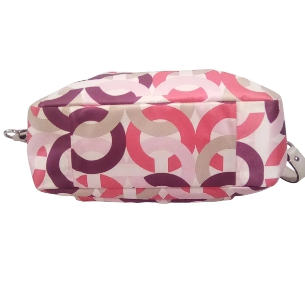 Coach Signature Scribble Print Crossbody Satchel – Multicolor Sateen & Leather
